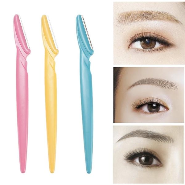 Tinkle Eyebrow Razor 3 Pack, Eyebrow Face Hair Removal & Shaper (random Color)